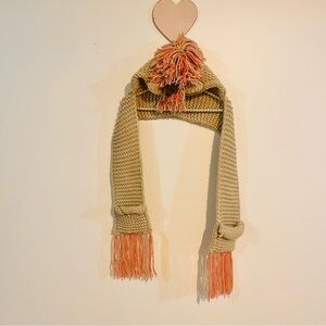 Kids Knitted Unicorn Hat Scarf Hand Warmers Combo